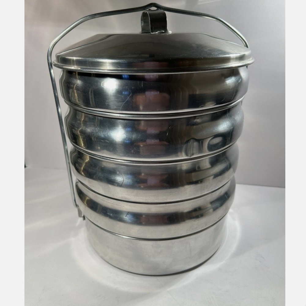 Sleek Silver Food Storage Container